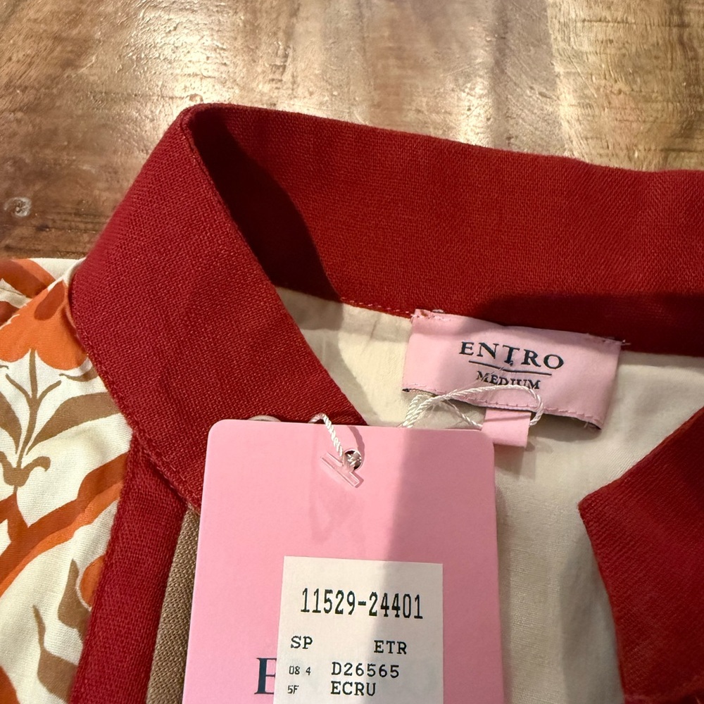 ENTRO ELOISE GEO PRINT MINI DRESS IN ECRU Size Medium NWT - Picture 12 of 14